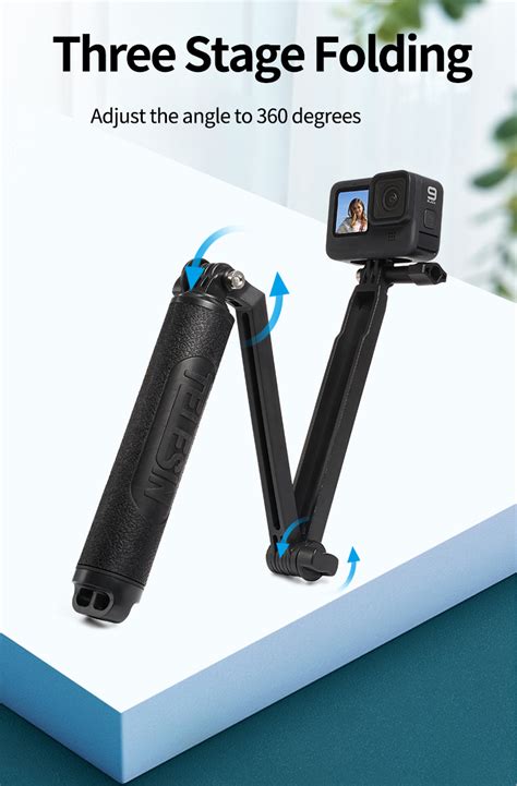 Telesin Waterproof Selfie Stick Floating Hand Grip 3 Way Grip Arm Monopod Pole Tripod Cameralk
