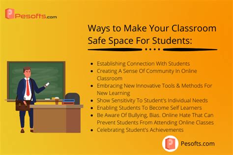 Ways To Make Your Classroom Safe Space For Students Pesofts