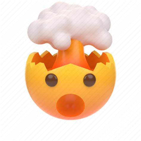 Emoji Emoticon Sticker Face Mind Blown Wow 3d Illustration