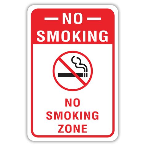 No Smoking No Smoking Zone American Sign Company