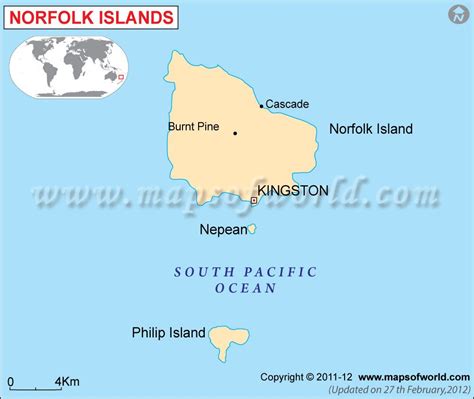 Mapa De La Isla De Norfolk Mapas Mapa Paises Norfolk
