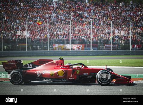 Scuderia Ferraris Monegasque Driver Charles Leclerc Competes During