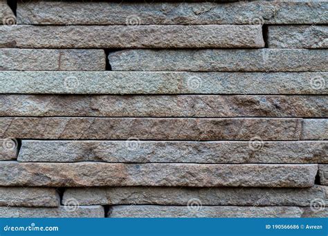 Wall Surface Texture Of Hewn Stone Natural Stone Bricks Stock Photo