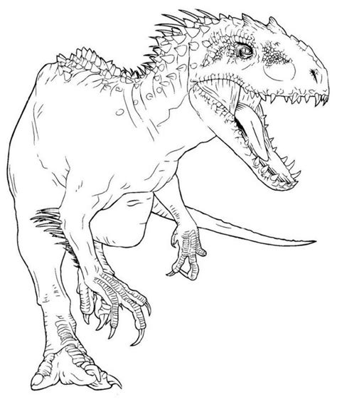 Indominus Rex Coloring Page K Worksheets Dinosaur Coloring Pages