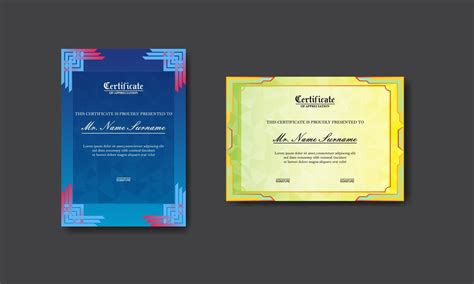 Modern And Elegant Set Of Award Certificate Design 6457918 Vector Art