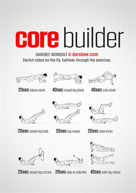 Core Builder Workout At Home Core Workout Core Exercises For