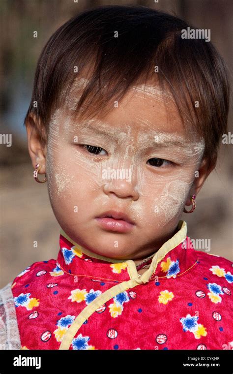 Myanmar Burma Little Burmese Girl Of Pre School Age Intha Ethnic