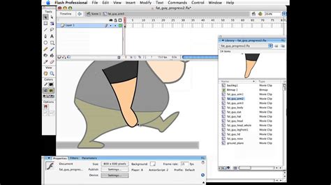 Adobe Flash Animation Tutorial Two Leg Cycles Part1 Youtube