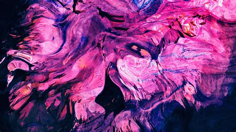 Purple Pink Blue Stains Paint Liquid 4k Hd Abstract Wallpapers Hd