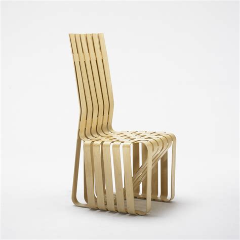 With his easy edges furniture he succeeded in giving a new aesthetic dimension to such an everyday material as cardboard. Frank Gehry High Sticking chair Knoll Canada/USA, 1992 ...