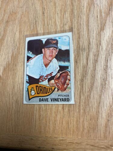 1965 Topps Dave Vineyard Baltimore Orioles Card 169 Ebay