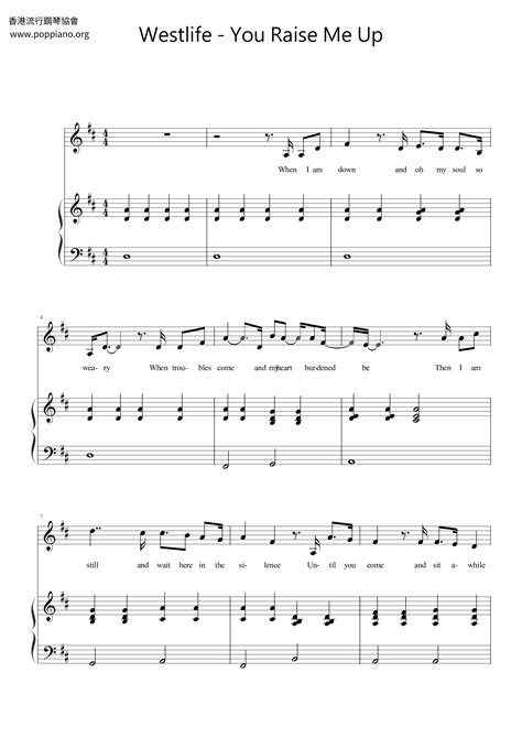 Live life today and deal with tomorrow when it comes! Westlife-You Raise Me Up Sheet Music pdf, - Free Score ...