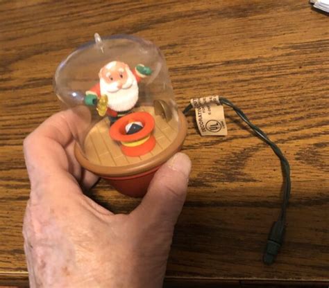 Vintage Hallmark Light And Motion Ornament On With The Show Ebay