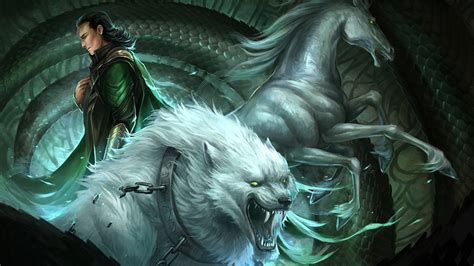 Wallpaper Illustration Fantasy Art Horse Dragon Wolf Mythology