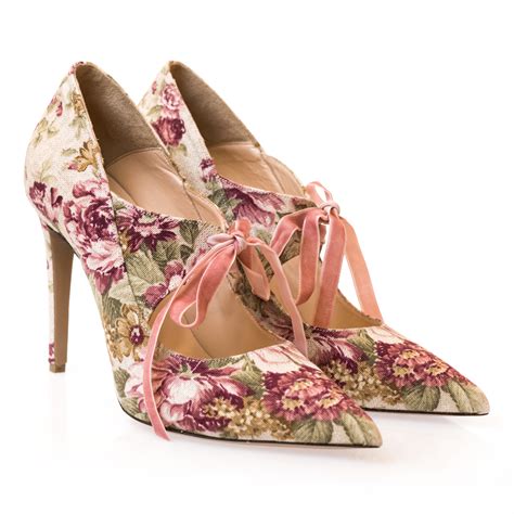 “romantic floral” heels fairymade handcrafted by myrto kliafa
