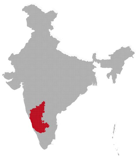 Karnataka In India Map A Map Of Karnataka State With Tumkur District