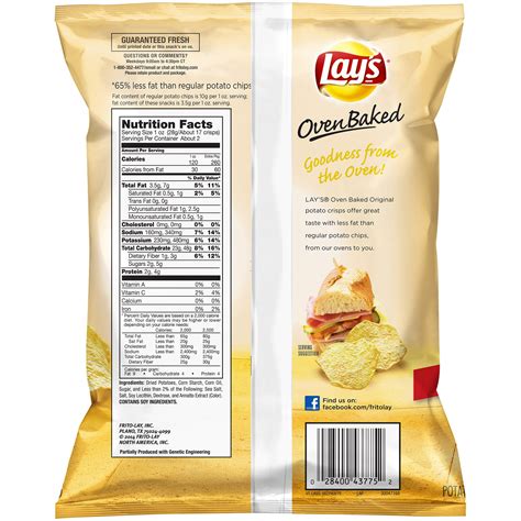 Baked Lays Original Nutrition Facts Nutrition Ftempo