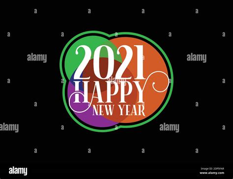 Happy New Year 2021new Year Celebration Celebration Typography Poster