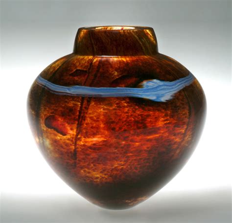 Earthtone Emperor Bowl By Randi Solin Art Glass Vase Artful Home