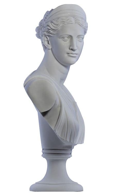 ARTEMIS DIANA Bust Head Greek Roman Goddess Statue Handmade Etsy