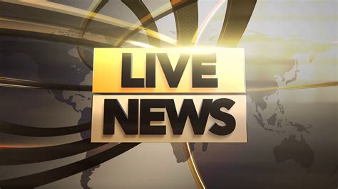 Animation Text Live News And News Intro Graphic With Gold