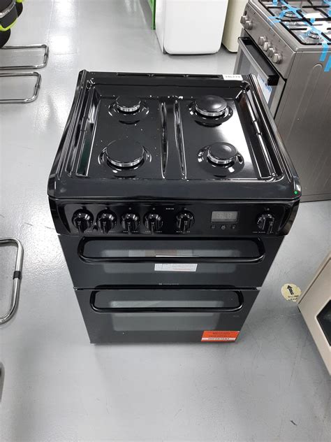 Hotpoint Hag60k 60cm Gas Cooker With Variable Gas Grill Black Aa