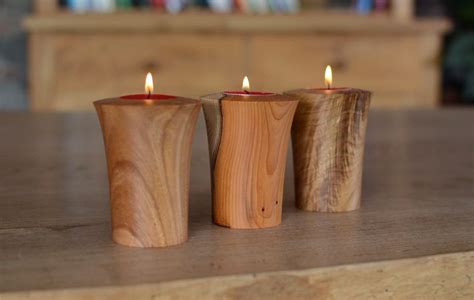 Hand Turned Wooden Tea Lights Wood Turning Wood Turning Projects