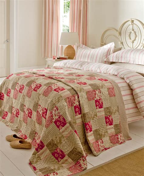 Red And Cream Stripe Province Duvet Cover Set Or Curtains Or Patchwork