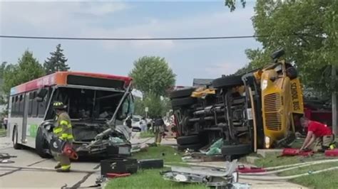 9 hurt when 2 buses crash in Racine - YouTube