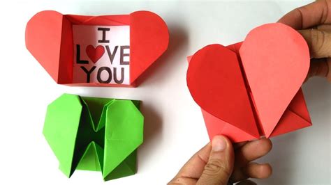 Origami Caja De Corazón Y Sobre Origami Heart Box And Envelope Youtube