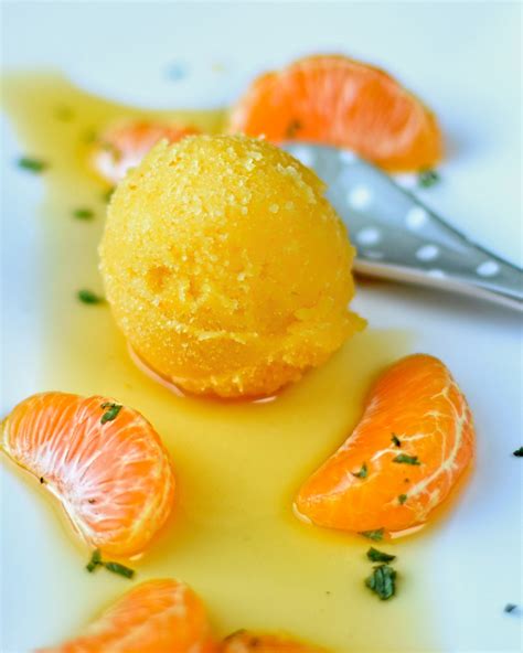 spiced clementines with clementine sorbet - The Circus Gardener's Kitchen