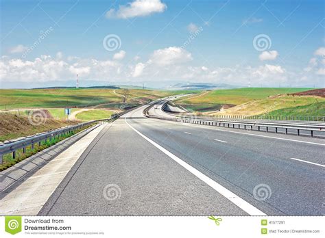 Highway Road Stock Image Image Of Blue Meadow Fiel 41577291