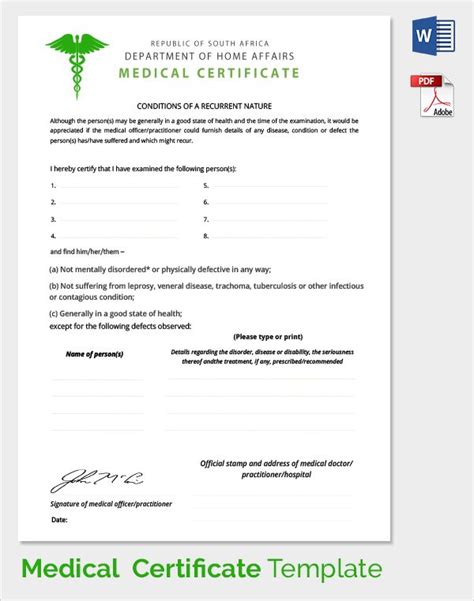 Australian Doctors Certificate Template Creative Professional Template