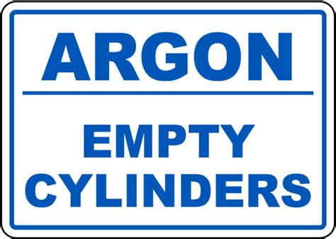 Empty Argon Cylinders Sign Claim Your 10 Discount