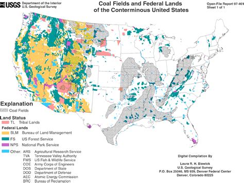 Coal Fields And Federal Lands Map Zoom 2