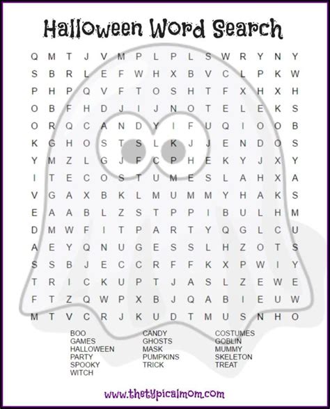 Halloween Word Search Archives · The Typical Mom