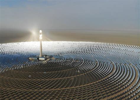 Super Mirror Concentrated Solar Power Plant In Gansu Nw China China
