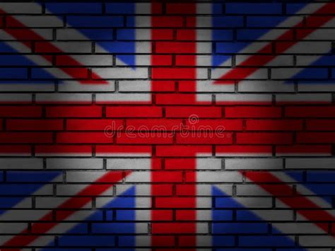Uk Flag Brick Wall Stock Illustration Illustration Of Patriotism
