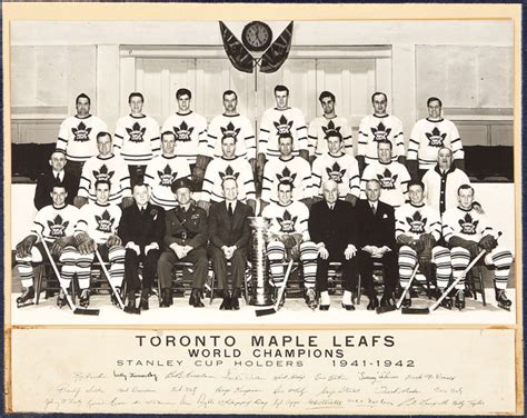 Toronto Maple Leafs Stanley Cup Champions 1942 Hockeygods