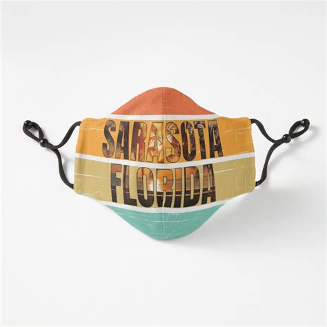 Sarasota Florida Vintage Sunset Mask By Beachchic Vintage Florida