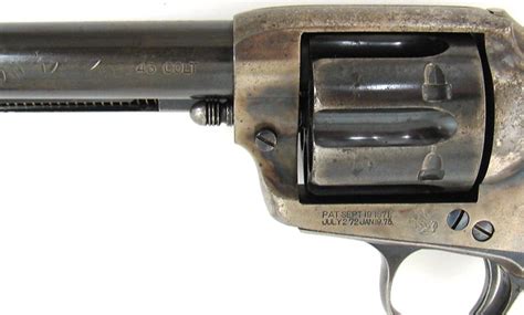 colt single action 45 lc caliber revolver scarce long flute cylinder single action with