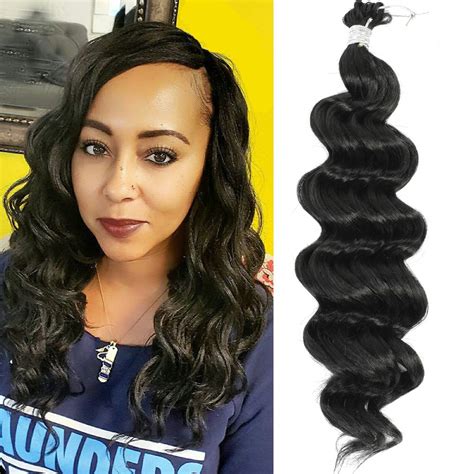 Buy 7 Packs Ocean Wave Crochet Hair Pre Looped Curly 14 Inch Black