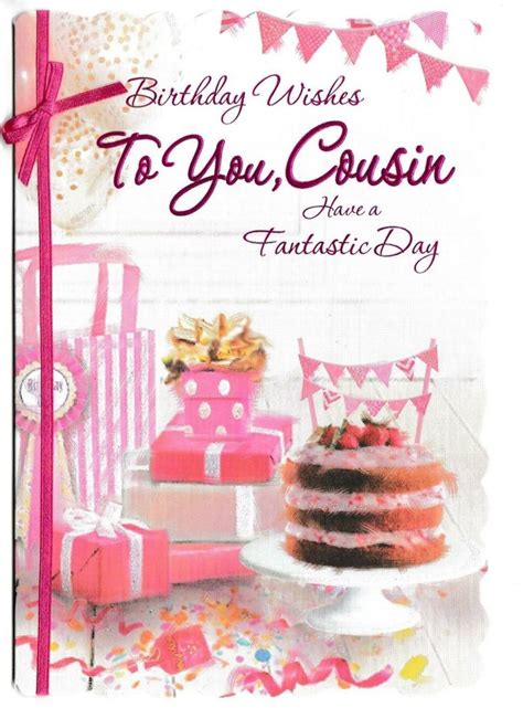 Female Cousin Traditional Birthday Card 10 X Cards To Choose From