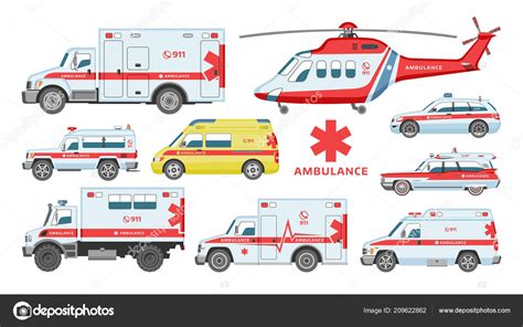 Ambulance Car Vector Emergency Ambulance Service Vehicle Or Van And