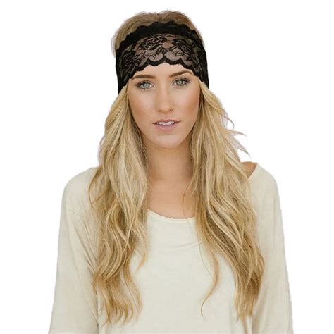 FEITONG Lace Elastic Sports Headbands For Women Hair Accessories Turban