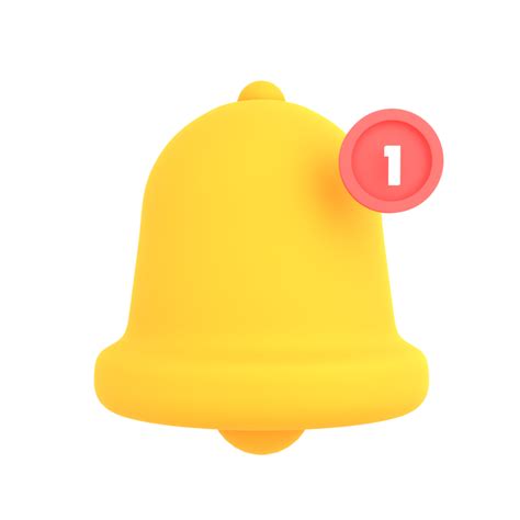3d Set Of Bell Reminder Notification Alert Or Alarm Ecommerce Icon For