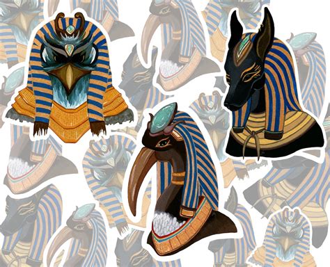 Egyptian Gods Stickers And Magnets Weatherproof Historical Sticker Pack Individual Stickers