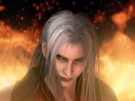 He wanted so bad to know the truth. Sephiroth in Final Fantasy VII Advent Children movie in the intro where he is surrounded by ...