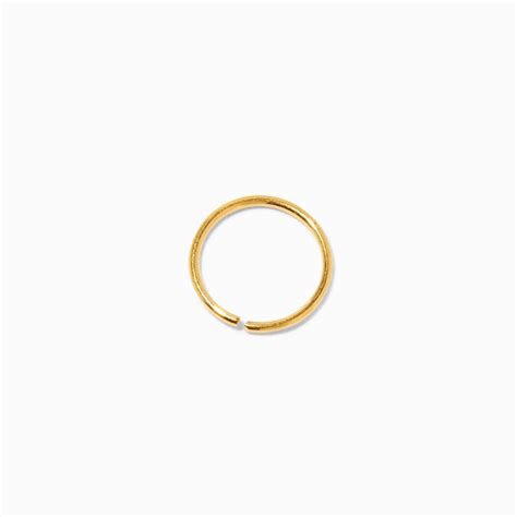 Jewellery Claires Nose Gold Tone 20g Titanium Hoop Nose Ring
