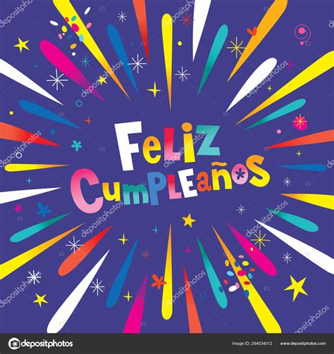 Feliz Cumpleanos Happy Birthday Spaanse Kaart — Stockvector © Aliasching 264034012